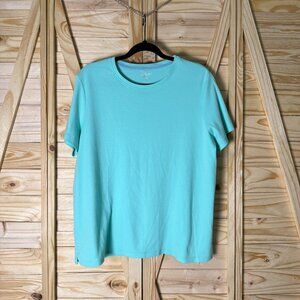 Extra Large, Light Blue, Solid Simple and Soft, T-Shirt